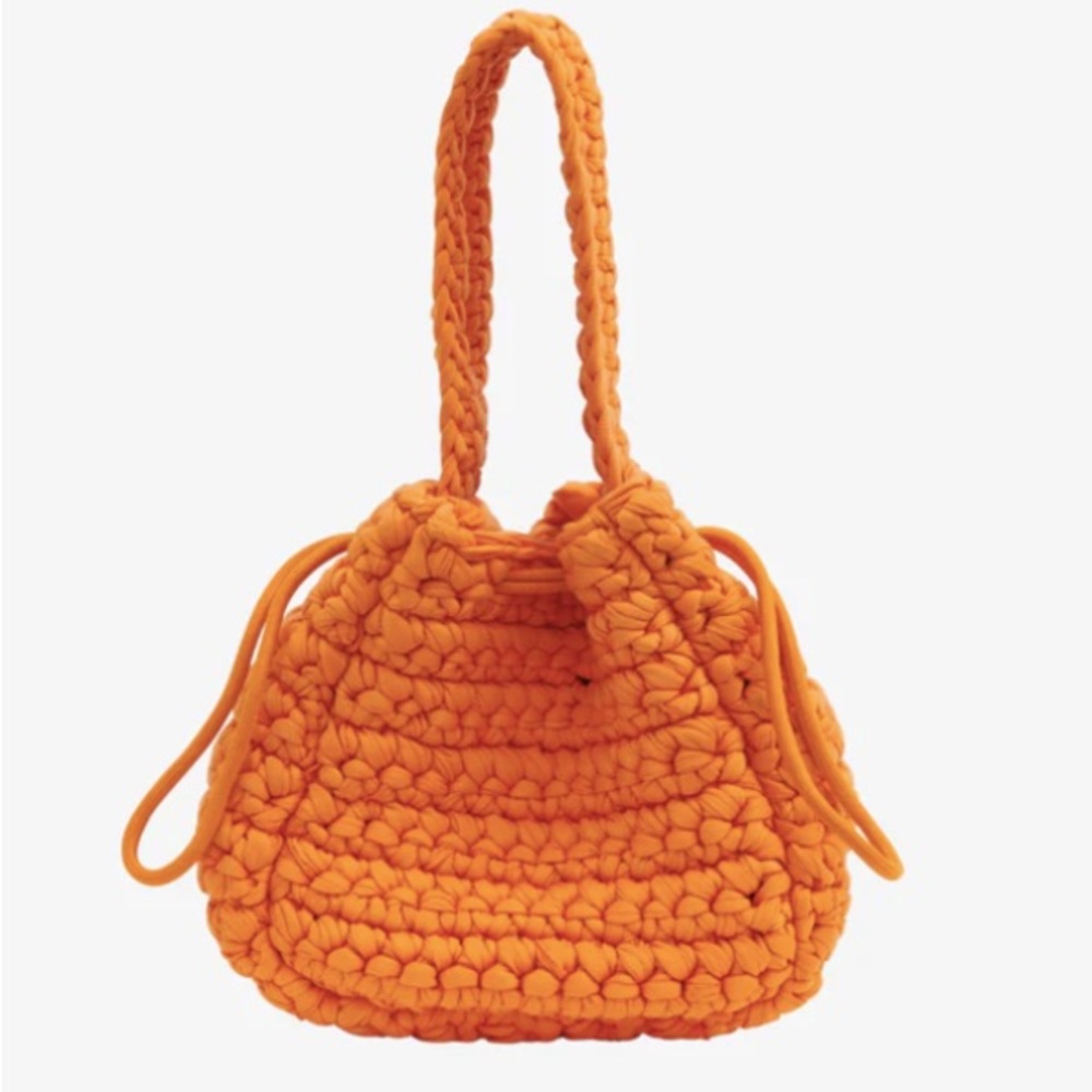 NEW HVISK Luna Crochet Bag in Orange from Free People